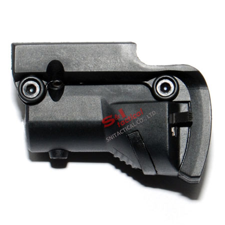 Red laser device for GLOCK and BARAK pistols with lateral groove